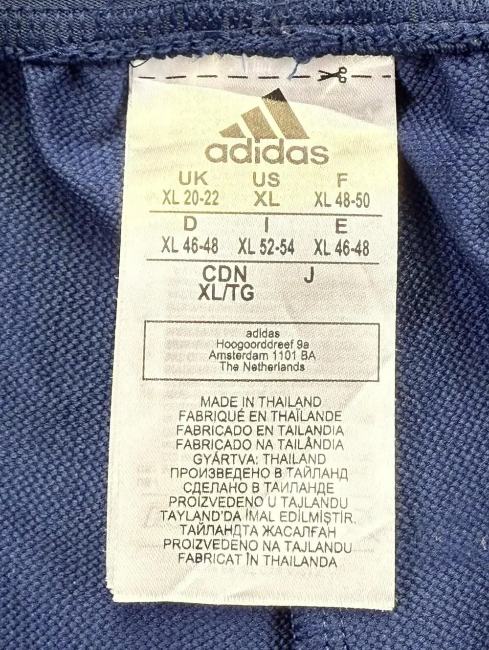 Adidas Men's Blue Regular Fit Trackpants w/ USA Flag